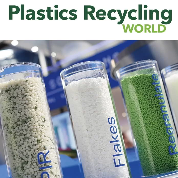Plastic recycling materials in tubes
